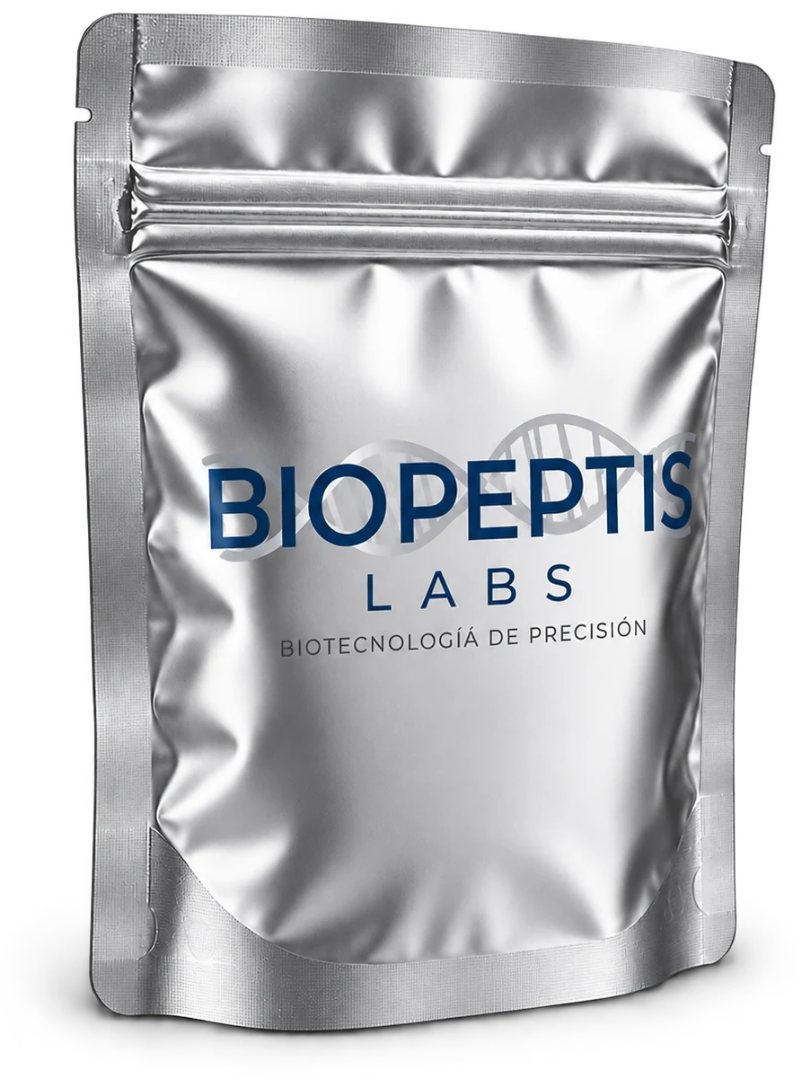 Bolsa metalizada BIOPEPTIS LABS con cierre hermético